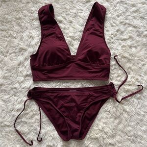 Chic Maroon Bikini Set